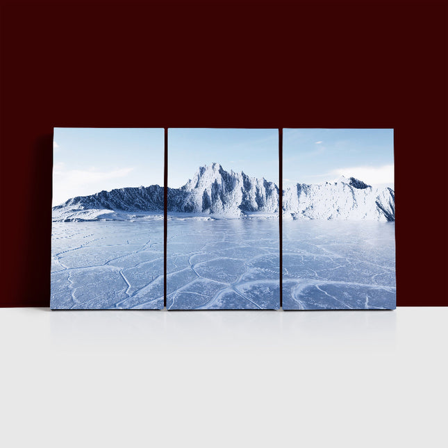 ice ground with crack pattern 3d rendering AOA13163 {3x}