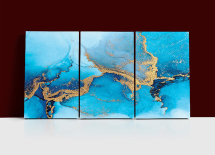 luxury blue abstract of marble liquid ink art painting AOA13169 {3x}