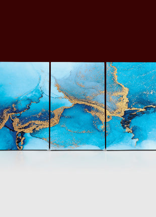 luxury blue abstract of marble liquid ink art painting AOA13169 {3x}