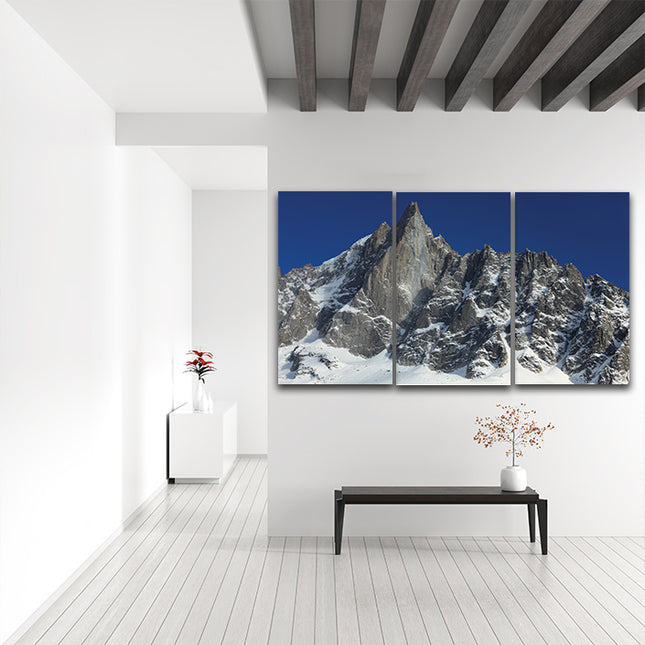 westface of the petit dru MONTAINS snow capped peaks AOA13156 {3x}