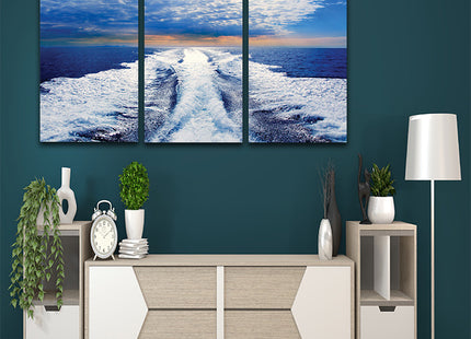 blue sea with prop wash wake in ibiza island AOA13141 {3x}