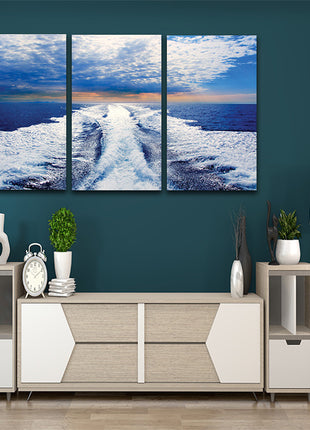 blue sea with prop wash wake in ibiza island AOA13141 {3x}