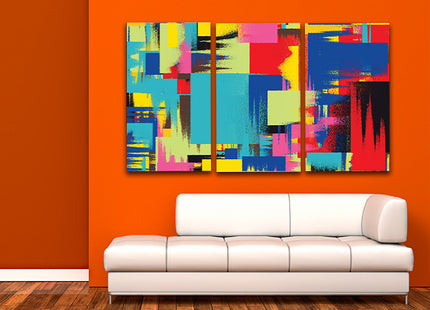 Multi Coloured Abstract Contemporary ART Painting AOA13133 {x3}