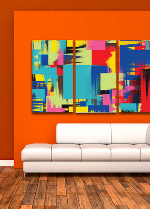 Multi Coloured Abstract Contemporary ART Painting AOA13133 {x3}