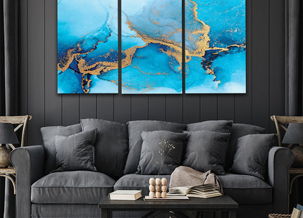 luxury blue abstract of marble liquid ink art painting AOA13169 {3x}