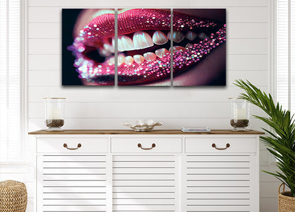 Red lips in Rhinestones close up AOA13187 {3x}