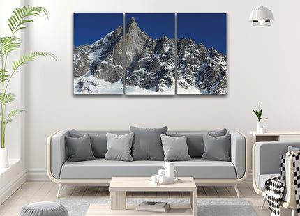 westface of the petit dru MONTAINS snow capped peaks AOA13156 {3x}