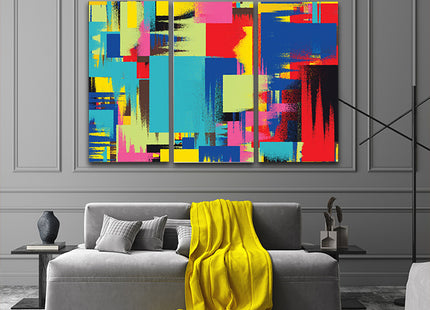 Multi Coloured Abstract Contemporary ART Painting AOA13133 {x3}