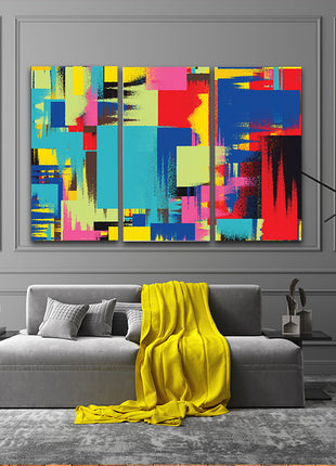 Multi Coloured Abstract Contemporary ART Painting AOA13133 {x3}