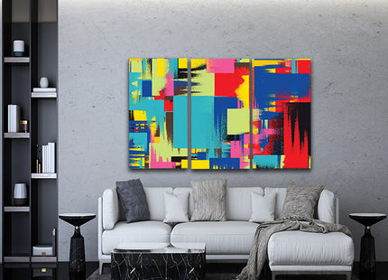 Multi Coloured Abstract Contemporary ART Painting AOA13134 {x3}