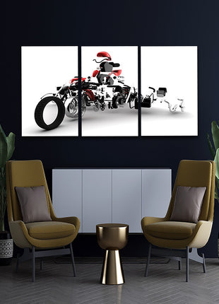 red motorbike exploded AOA13137 {3x}