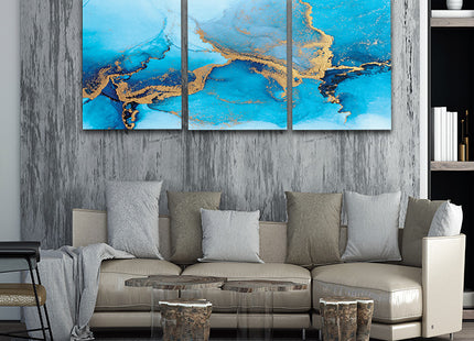 luxury blue abstract of marble liquid ink art painting AOA13169 {3x}