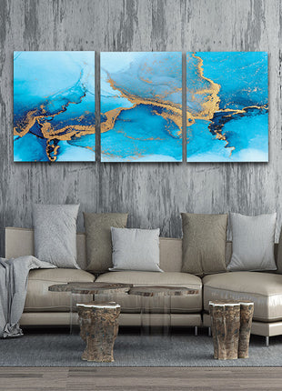 luxury blue abstract of marble liquid ink art painting AOA13169 {3x}