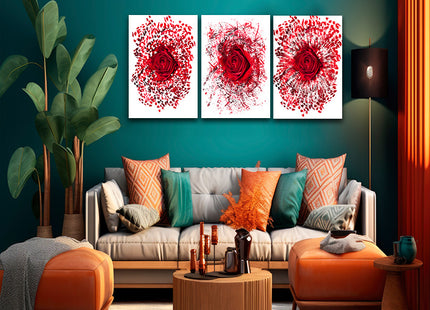 Close up of a red rose exploding AOA13139 {3x}