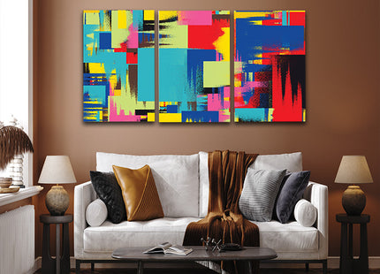 Multi Coloured Abstract Contemporary ART Painting AOA13134 {x3}