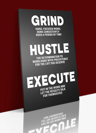 GRIND HUSTLE EXECUTE PUT IN THE WORK OVER A PERIOD OF TIME AOA14326