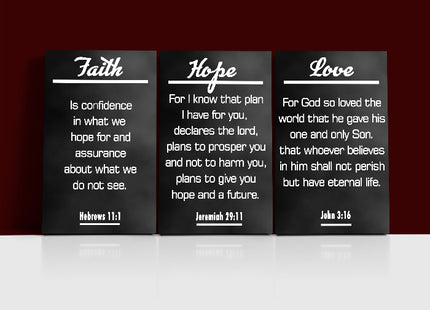 FAITH Is confidence, HOPE IS plan, LOVE IS God AOA13176 {3x}
