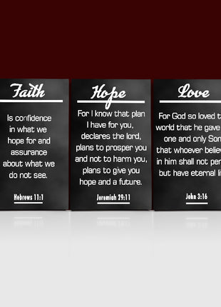 FAITH Is confidence, HOPE IS plan, LOVE IS God AOA13176 {3x}