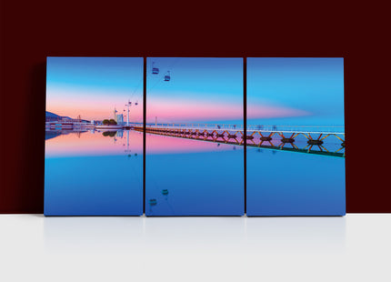 lisbon portugal Cityscape bridge reflected in wate AOA13148 {3x}