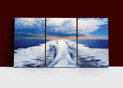 blue sea with prop wash wake in ibiza island AOA13141 {3x}