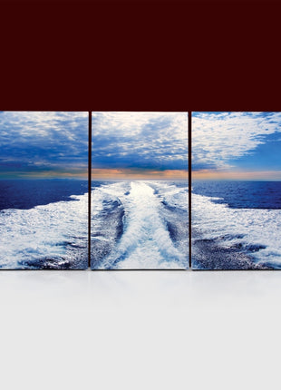 blue sea with prop wash wake in ibiza island AOA13141 {3x}