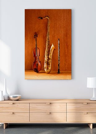 Classic Music Sax Tenor Saxophone Violin & Clarinet Vintage AOAY1358