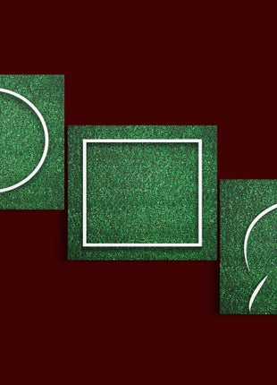 rectangle square white frame edge on green grass  AOA14318 {x3}
