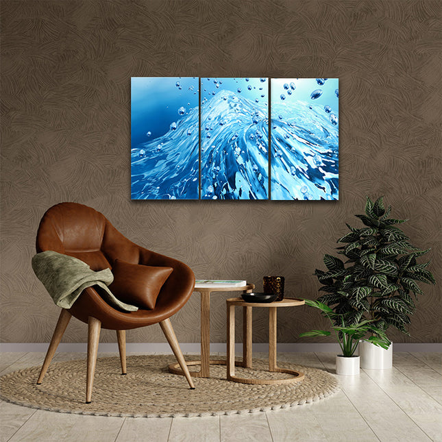 A dynamic Clear water aqua bubbles splash AOA14287 {3x}
