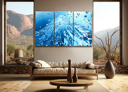 A dynamic Clear water aqua bubbles splash AOA14287 {3x}
