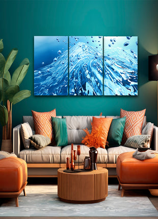 A dynamic Clear water aqua bubbles splash AOA14287 {3x}