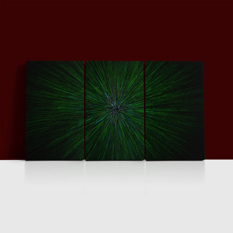natural lens zoom explosion radial blurred green particles AOA14316 {x3}