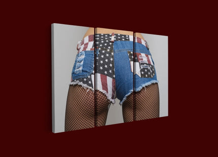 beautiful female ass in usa shorts  AOA14293 {x3}