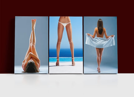 long luscious Lady legs perfectly tanned legs at the beach AOA14311 {x3}