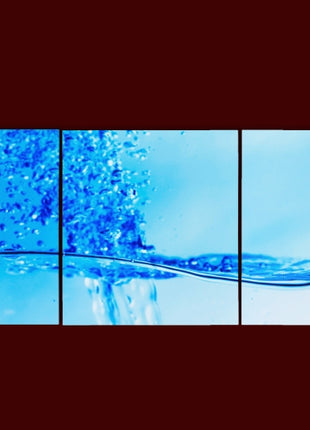 A dynamic Deep Blue water splash aqua bubbles AOA14289 {3x}