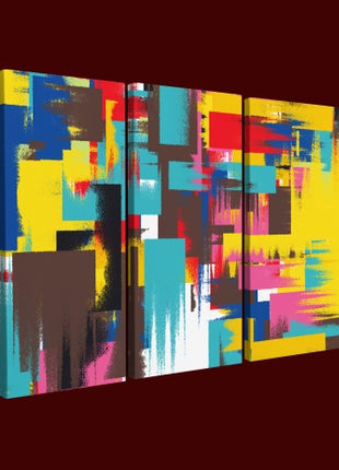 Abstract Painting With Multiple Colour Contemporary ART AOA14314 {x3}