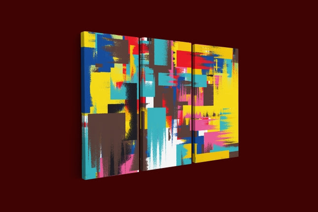 Abstract Painting With Multiple Colour Contemporary ART AOA14314 {x3}
