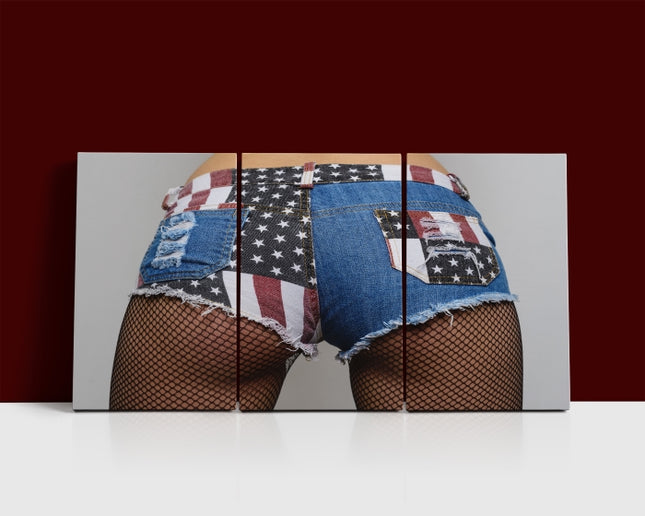 beautiful female ass in usa shorts  AOA14293 {x3}