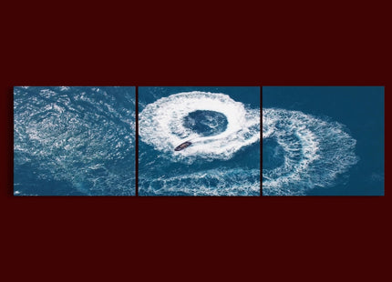 Beautiful aerial view Jet skiing in open waters AOA13022 {x3}
