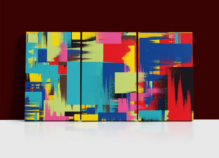Multi Coloured Abstract Contemporary ART Painting AOA13134 {x3}