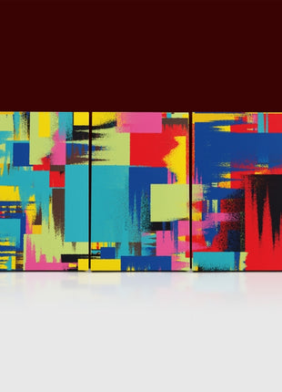 Multi Coloured Abstract Contemporary ART Painting AOA13134 {x3}