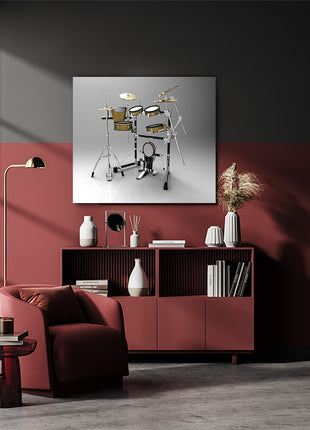 Drums on a Gray background AOAY6542