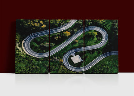 helicopter parking in Italy and  Aerial view of winding curved road  AOA13016 {x3}