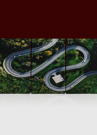 helicopter parking in Italy and  Aerial view of winding curved road  AOA13016 {x3}