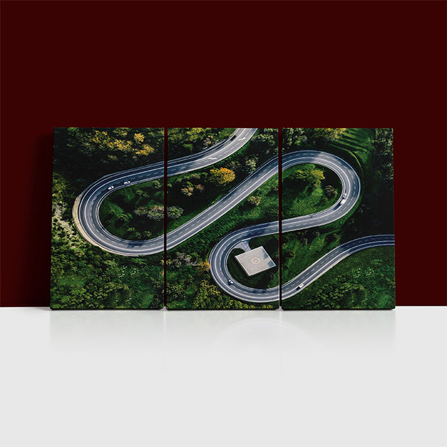 helicopter parking in Italy and  Aerial view of winding curved road  AOA13016 {x3}