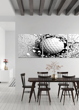 Volleyball ball breaking forcibly through a white wall AOA13077 {x3}