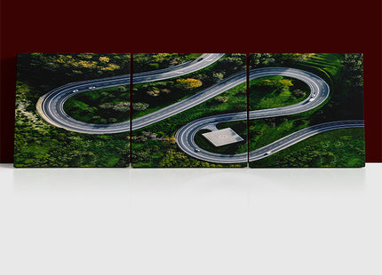 helicopter parking in Italy and  Aerial view of winding curved road  AOA13016 {x3}