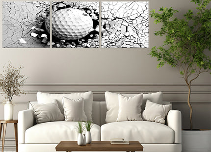 Volleyball ball breaking forcibly through a white wall AOA13077 {x3}