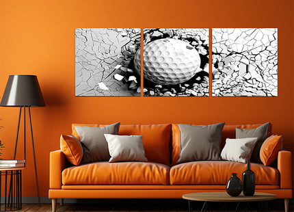 Volleyball ball breaking forcibly through a white wall AOA13077 {x3}