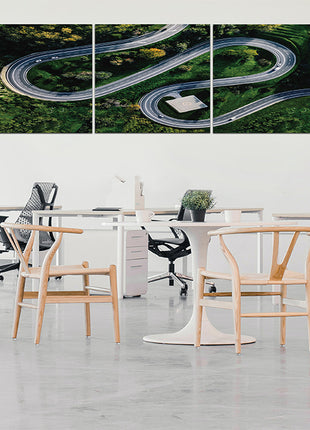 helicopter parking in Italy and  Aerial view of winding curved road  AOA13016 {x3}