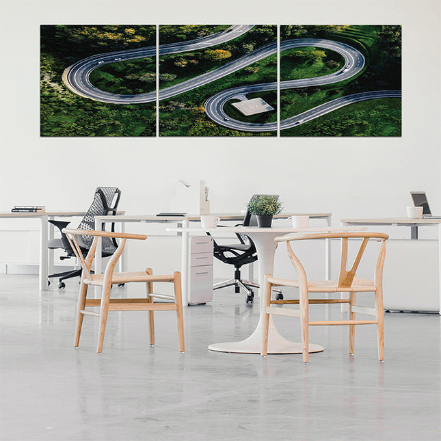 helicopter parking in Italy and  Aerial view of winding curved road  AOA13016 {x3}
